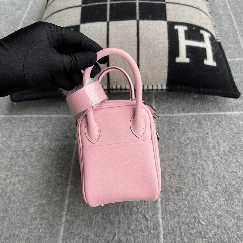 MINI LINDY 20 SWIFT LEATHER ROSE SAKURA WITH PALLADIUM HARDWARE (PHW) - 7