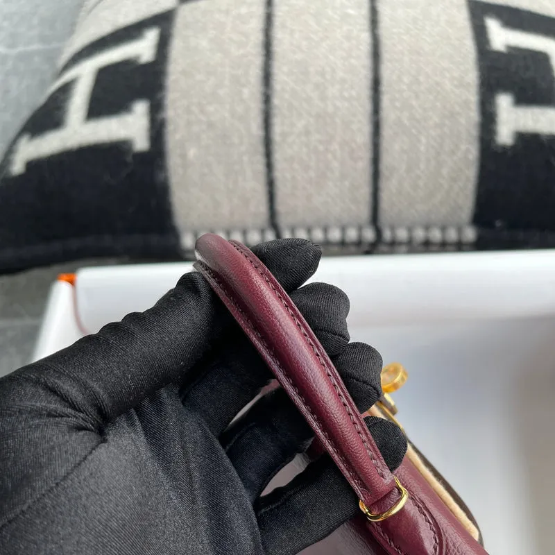 MINI KELLY II (20) CHEVRE LEATHER ROUGE H WITH GOLD HARDWARE (GHW) - 4