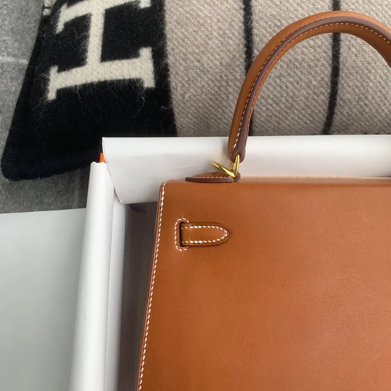 KELLY 25 BOX CALF LEATHER GOLD WITH GOLD HARDWARE (GHW) - 6
