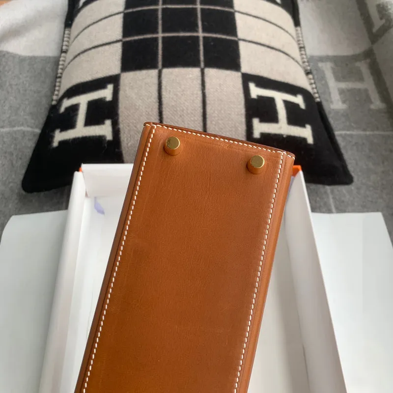 KELLY 25 BOX CALF LEATHER GOLD WITH GOLD HARDWARE (GHW) - 10