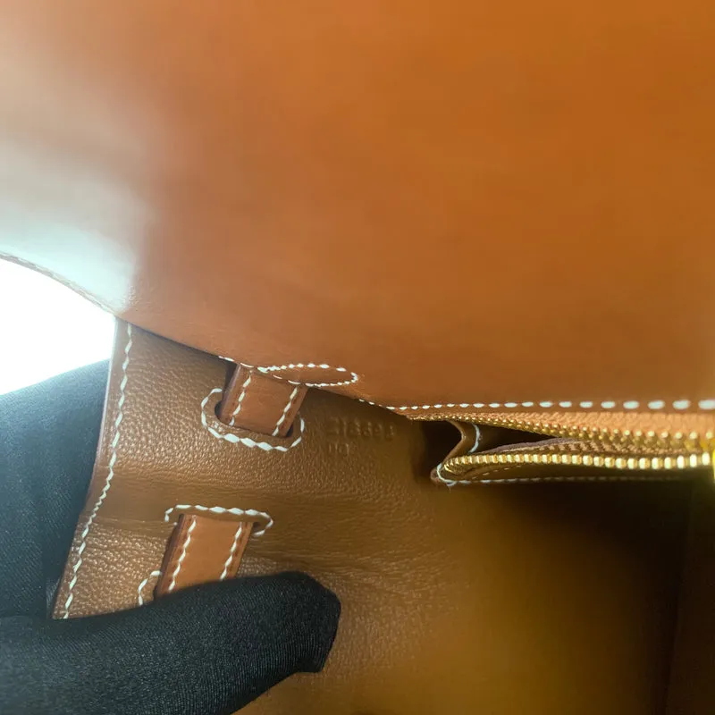 KELLY 25 BOX CALF LEATHER GOLD WITH GOLD HARDWARE (GHW) - 9
