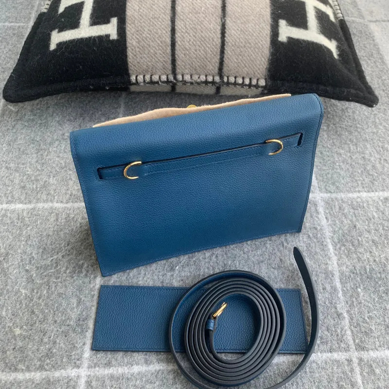 KELLY DANSE EVERCOLOR LEATHER DEEP BLUE WITH GOLD HARDWARE (GHW) - 4