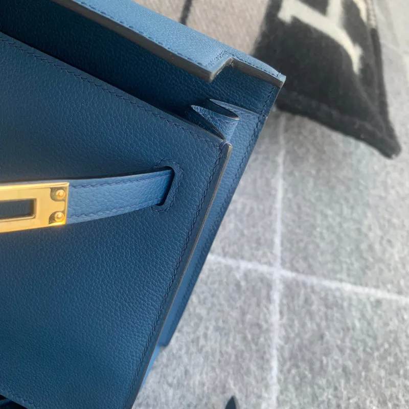 KELLY DANSE EVERCOLOR LEATHER DEEP BLUE WITH GOLD HARDWARE (GHW) - 5