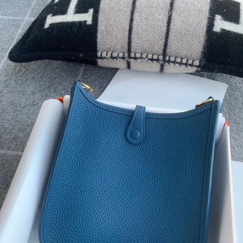 MINI EVELYNE (TPM) CLEMENCE LEATHER DEEP BLUE WITH GOLD HARDWARE (GHW) - 4