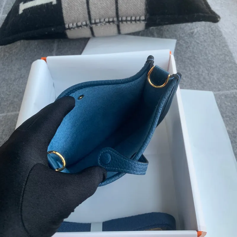 MINI EVELYNE (TPM) CLEMENCE LEATHER DEEP BLUE WITH GOLD HARDWARE (GHW) - 5