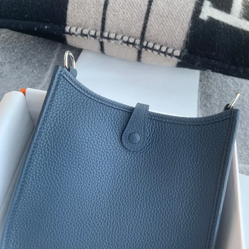 MINI EVELYNE (TPM) CLEMENCE LEATHER BLUE NUIT WITH PALLADIUM HARDWARE (PHW) - 4