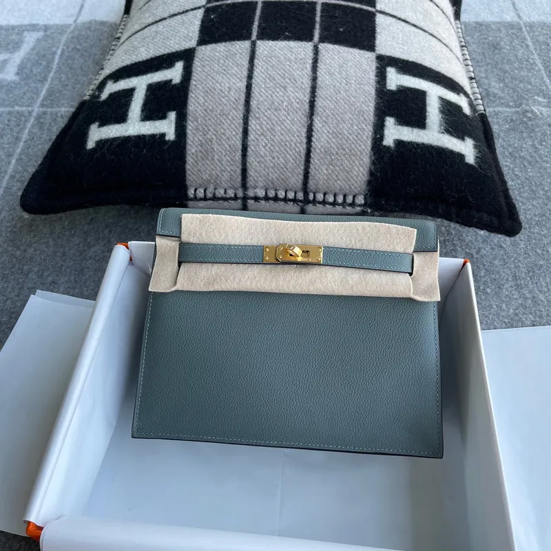 KELLY DANSE EVERCOLOR LEATHER VERT AMANDE WITH GOLD HARDWARE (GHW) - 3