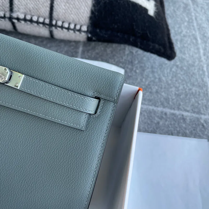 KELLY DANSE EVERCOLOR LEATHER VERT AMANDE WITH PALLADIUM HARDWARE (PHW) - 3