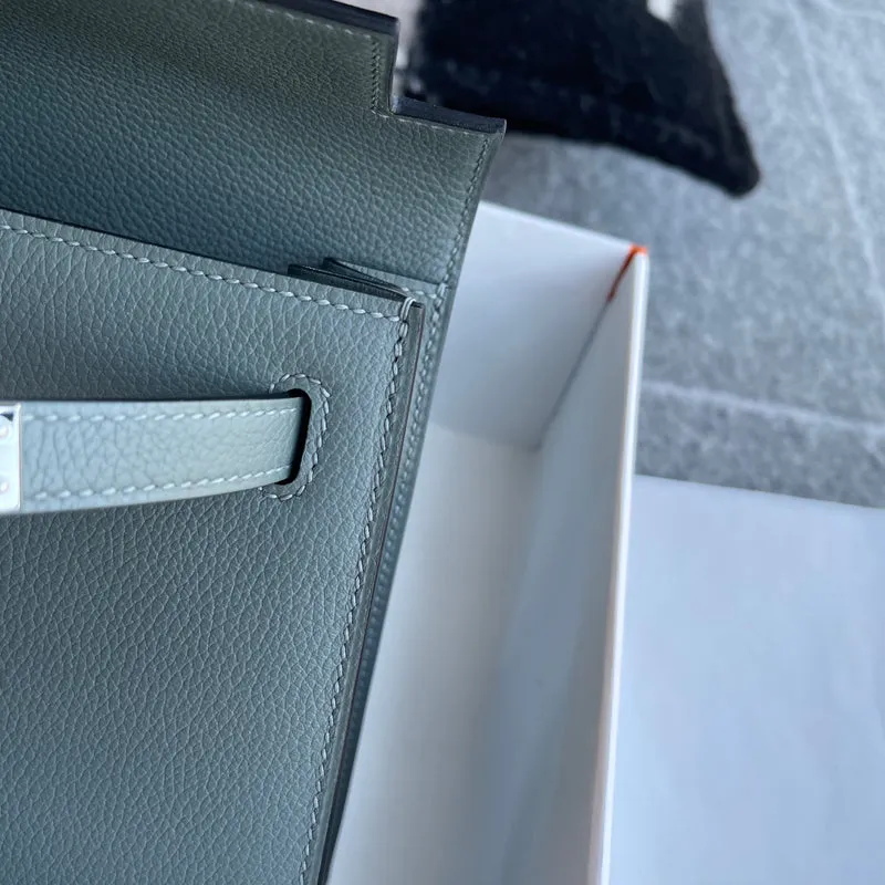 KELLY DANSE EVERCOLOR LEATHER VERT AMANDE WITH PALLADIUM HARDWARE (PHW) - 5