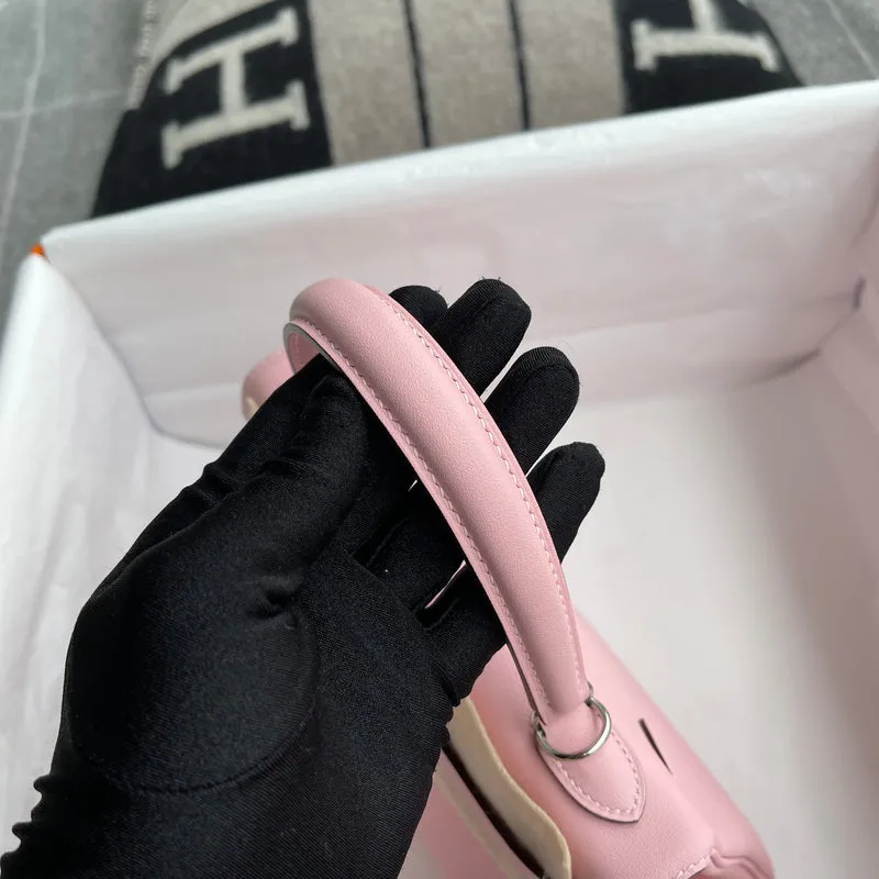 KELLY 25 SWIFT LEATHER ROSE SAKURA WITH PALLADIUM HARDWARE (PHW) - 7