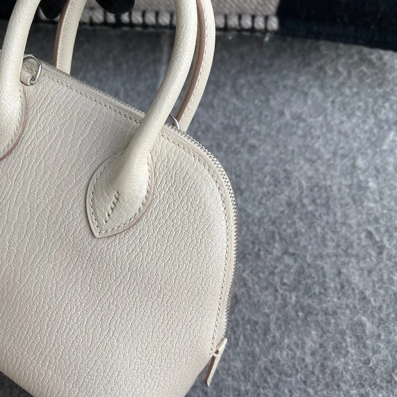 MINI BOLIDE CHEVRE LEATHER CRAIE WITH PALLADIUM HARDWARE (PHW) - 4
