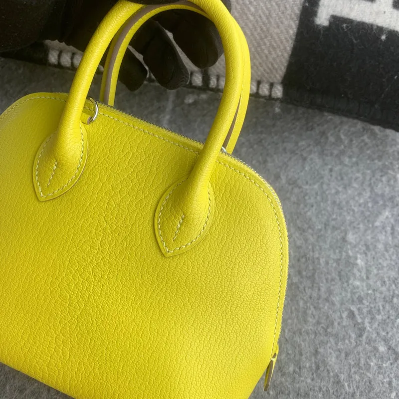 MINI BOLIDE CHEVRE LEATHER LIME WITH PALLADIUM HARDWARE (PHW) - 4