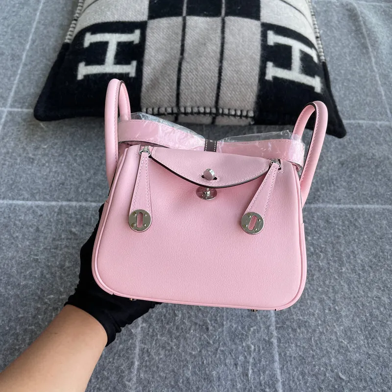 MINI LINDY 20 SWIFT LEATHER ROSE SAKURA WITH PALLADIUM HARDWARE (PHW) - 2