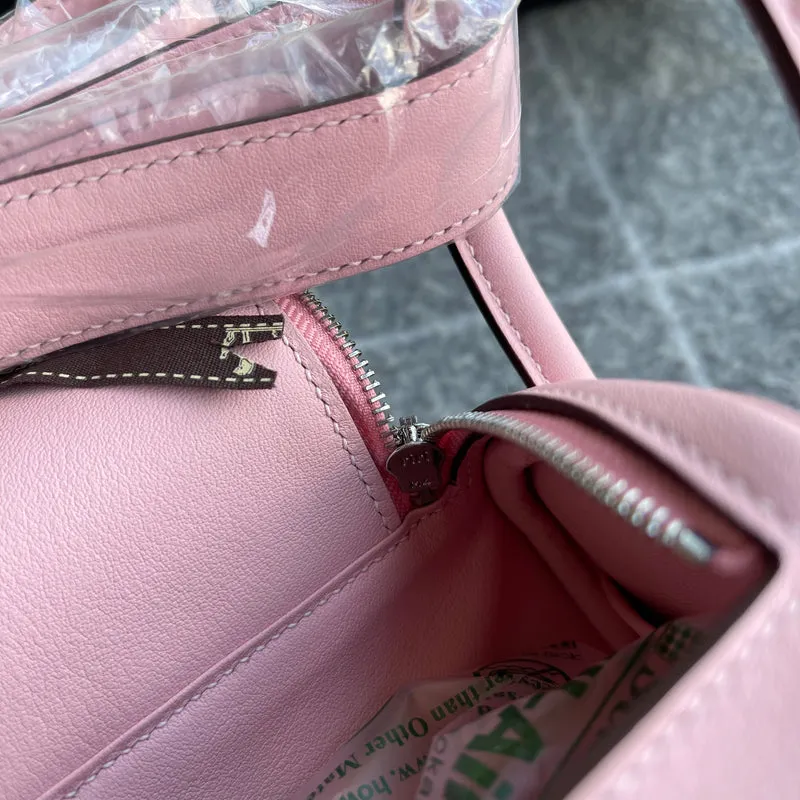 MINI LINDY 20 SWIFT LEATHER ROSE SAKURA WITH PALLADIUM HARDWARE (PHW) - 5