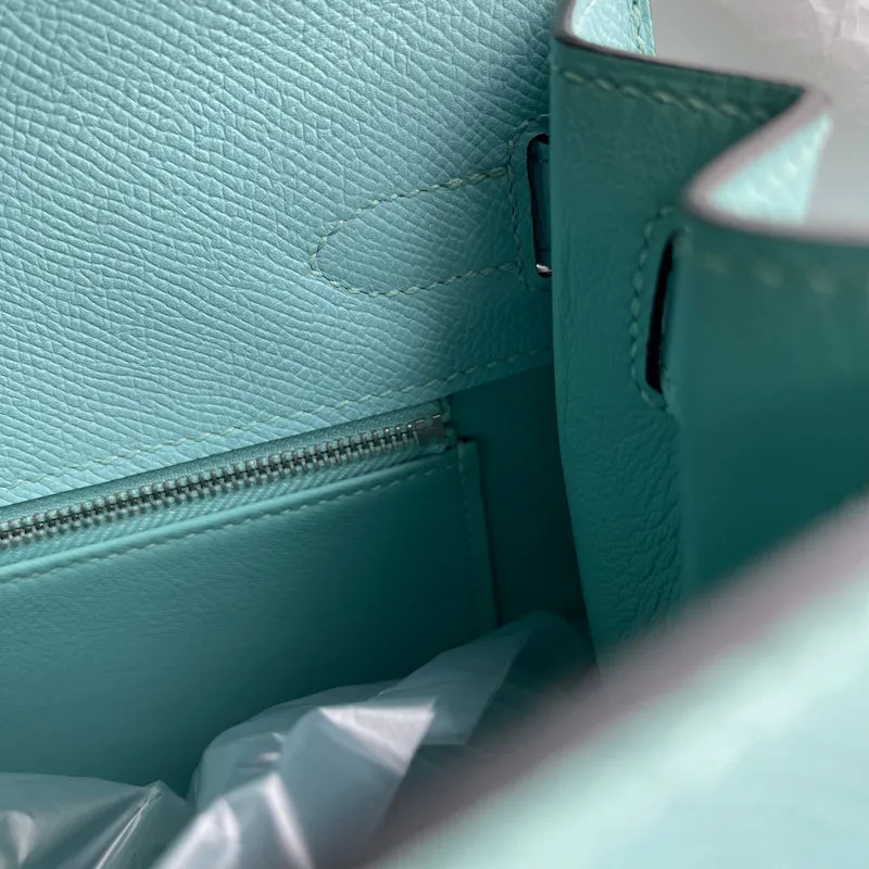 KELLY 28 EPSOM LEATHER BLEU ATOLL WITH PALLADIUM HARDWARE (PHW) - 7