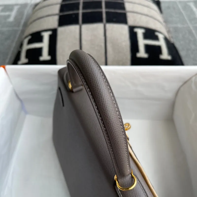 KELLY 28 EPSOM LEATHER ETAIN WITH GOLD HARDWARE (GHW) - 7