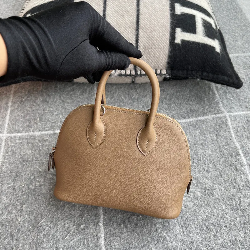 MINI BOLIDE CHEVRE LEATHER BEIGE DE WEIMER WITH PALLADIUM HARDWARE (PHW) - 3