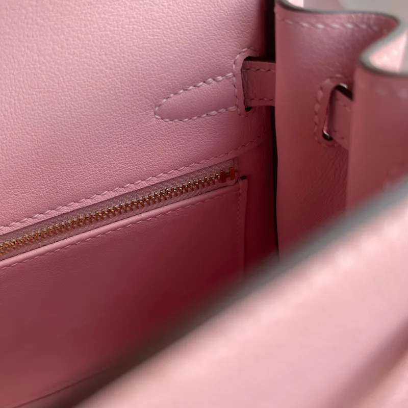 KELLY 25 SWIFT LEATHER ROSE CONFETTI WITH GOLD HARDWARE (GHW) - 4