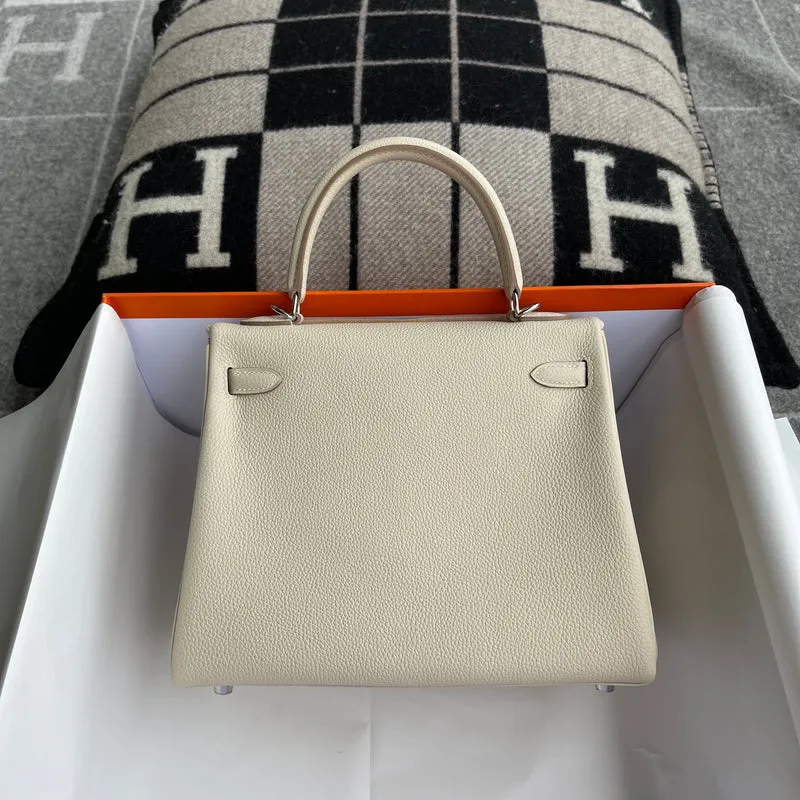 KELLY 25 TOGO LEATHER CRAIE WITH PALLADIUM HARDWARE (PHW) - 3