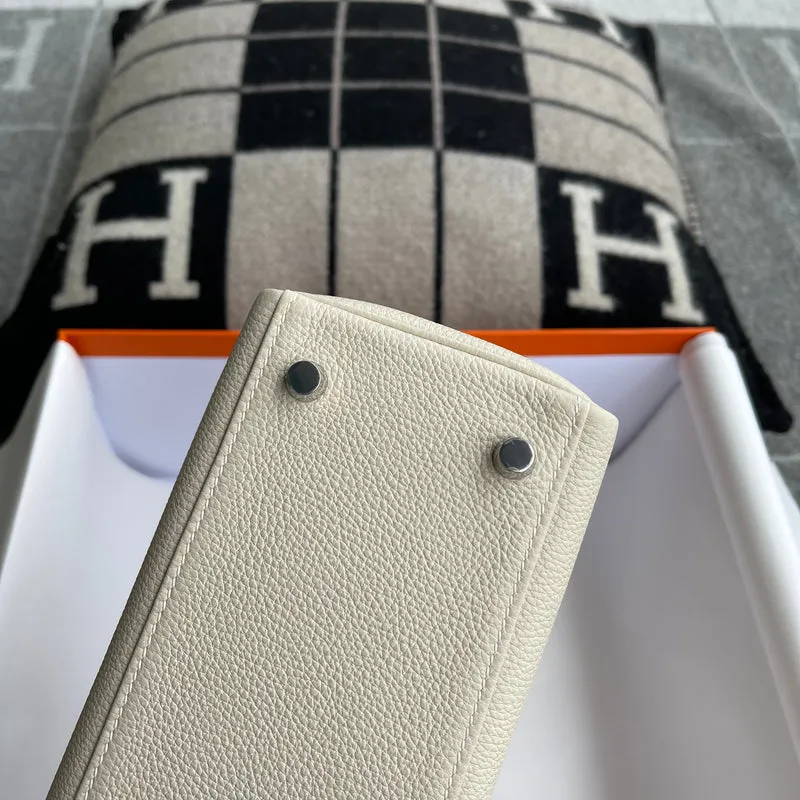 KELLY 25 TOGO LEATHER CRAIE WITH PALLADIUM HARDWARE (PHW) - 8