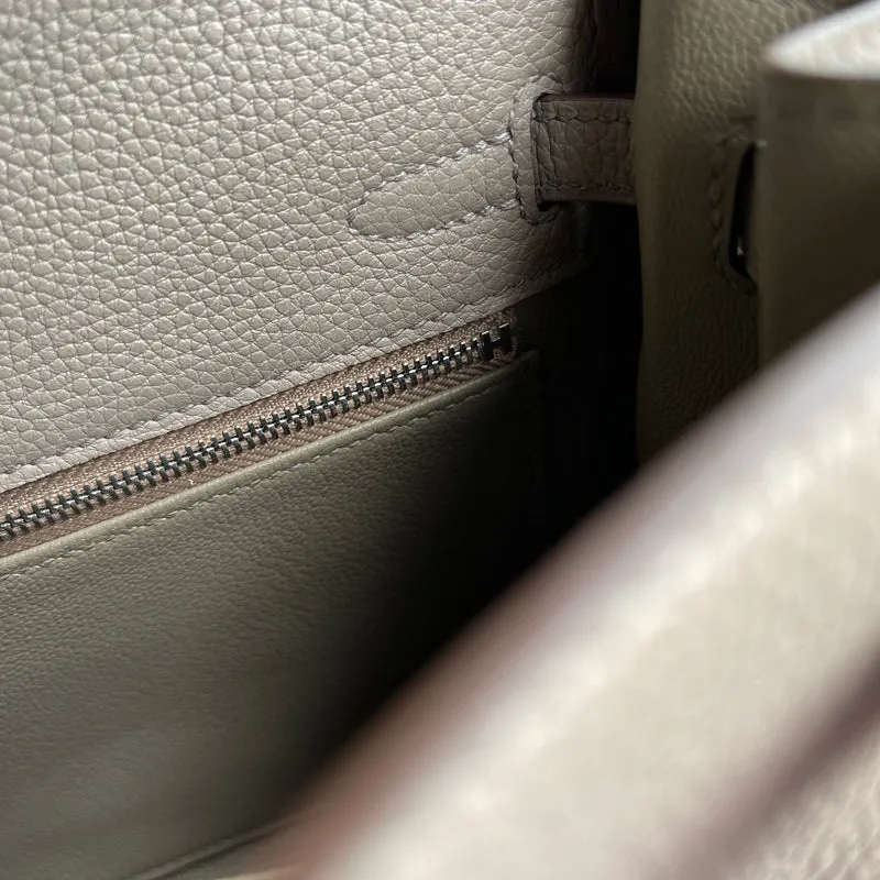 KELLY 25 TOGO LEATHER GRIS ASPHALTE WITH PALLADIUM HARDWARE (PHW) - 4