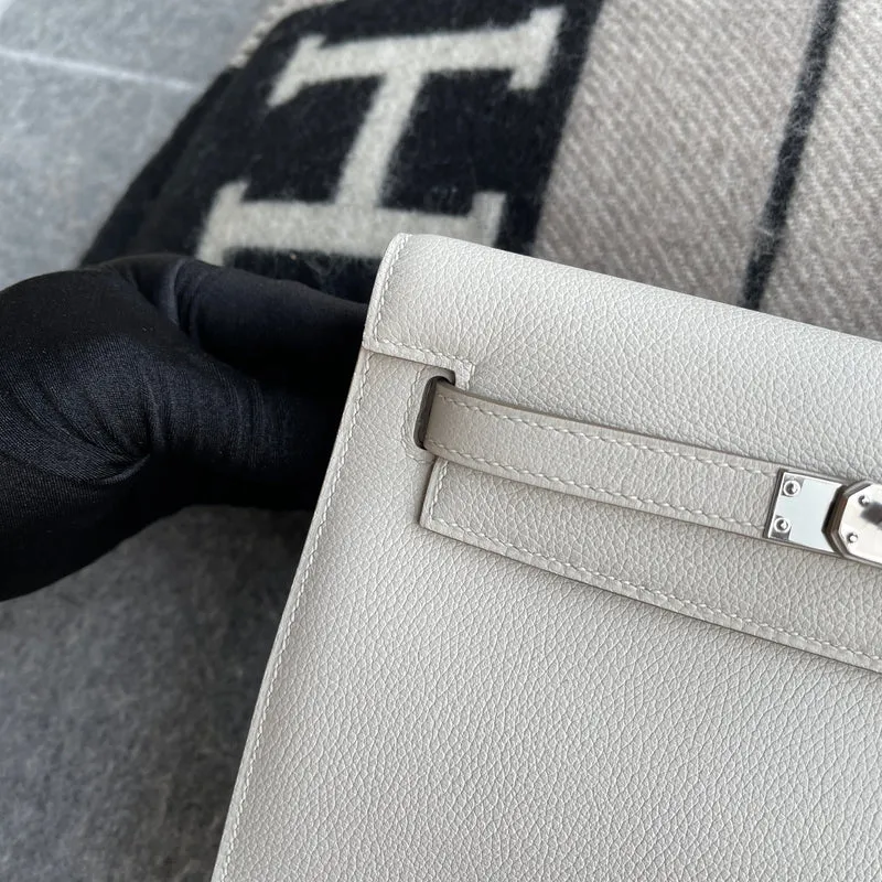 KELLY DANSE EVERCOLOR LEATHER BLANC WITH PALLADIUM HARDWARE (PHW) - 4
