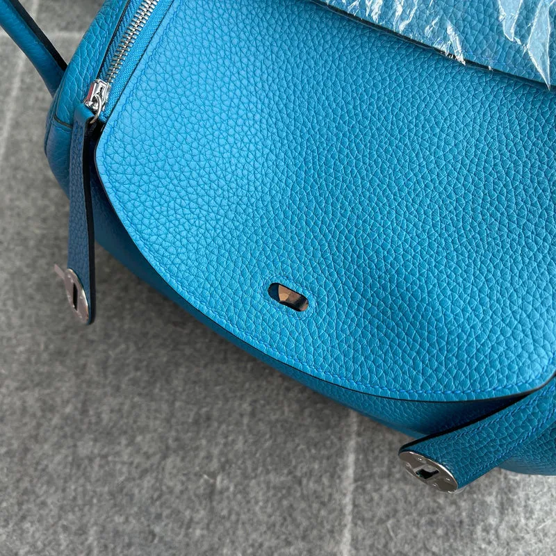 LINDY 26 CLEMENCE LEATHER BLUE ZANZIBAR WITH PALLADIUM HARDWARE (PHW) - 6