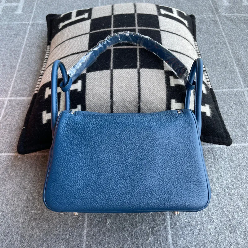 LINDY 26 CLEMENCE LEATHER BLEU PARIS WITH PALLADIUM HARDWARE (PHW) - 4