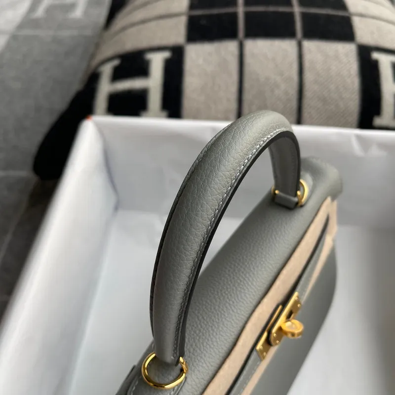 KELLY 25 TOGO LEATHER VERT AMANDE WITH GOLD HARDWARE (GHW) - 6