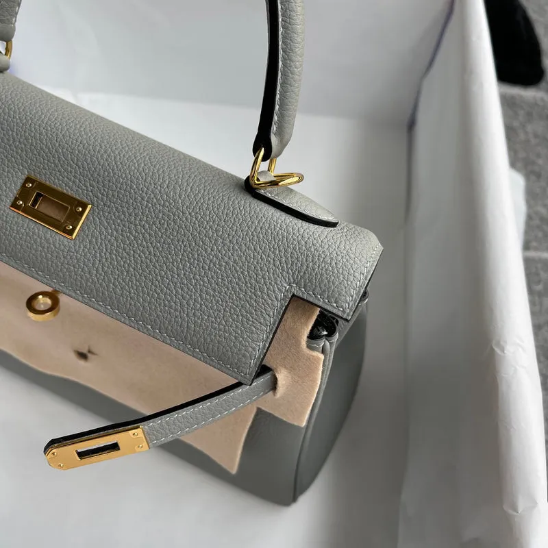 KELLY 25 TOGO LEATHER VERT AMANDE WITH GOLD HARDWARE (GHW) - 8