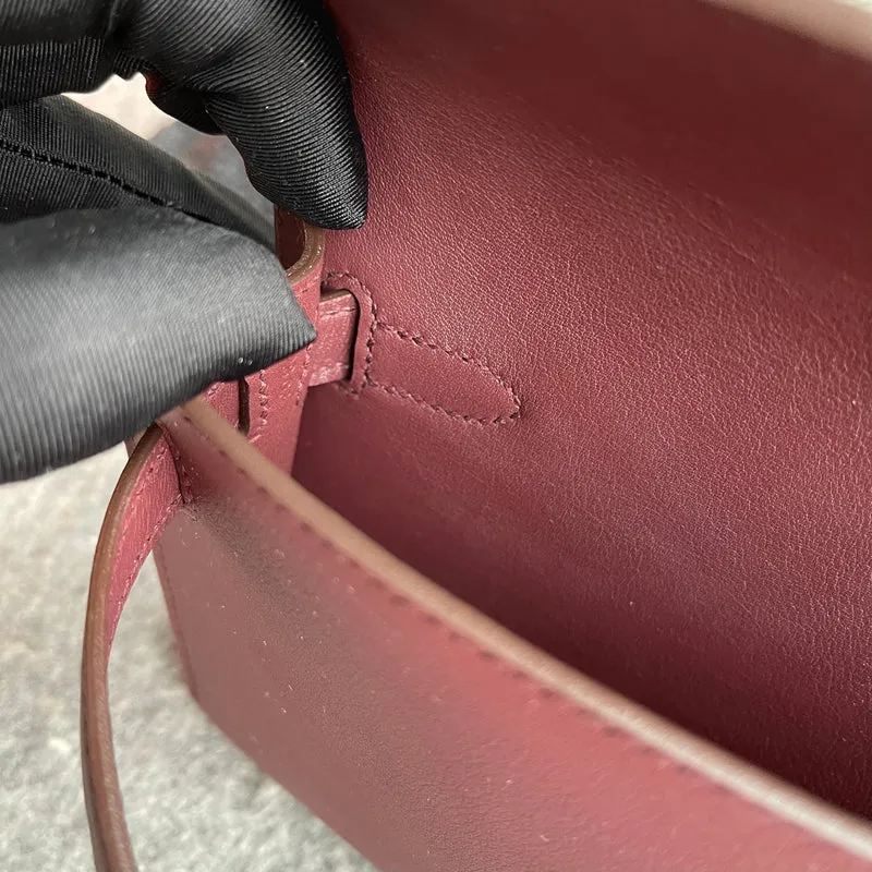 KELLY CUT SWIFT LEATHER BORDEAUX WITH PALLADIUM HARDWARE (PHW) - 6
