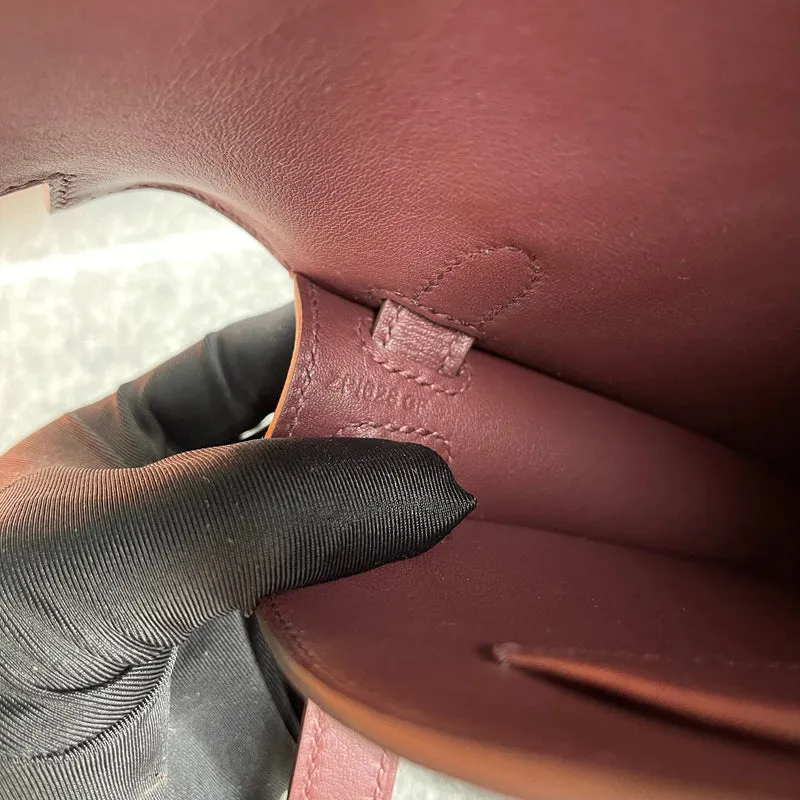 KELLY CUT SWIFT LEATHER BORDEAUX WITH PALLADIUM HARDWARE (PHW) - 5