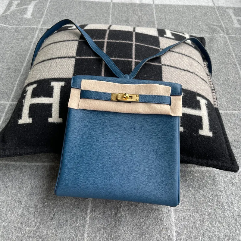 KELLY ADO CLEMENECE LEATHER DEEP BLUE WITH GOLD HARDWARE (GHW) - 2