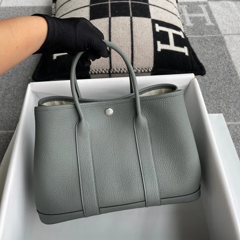 GARDEN PARTY 30 NEGONDA LEATHER VERT AMANDE WITH PALLADIUM HARDWARE (PHW) - 2