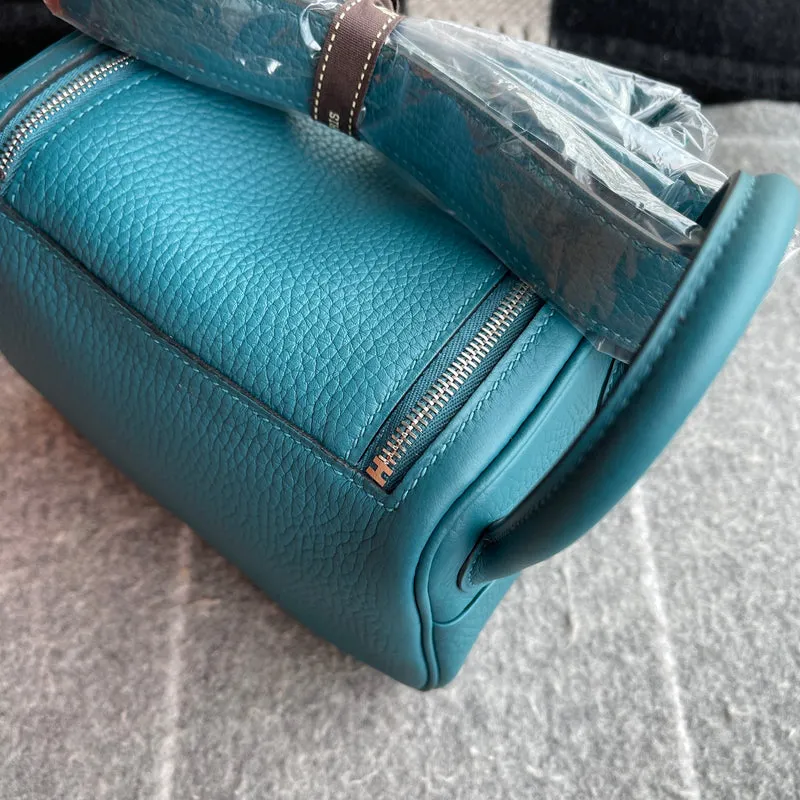 MINI LINDY 20 CLEMENCE LEATHER VERT BOSPHORE WITH PALLADIUM HARDWARE (PHW) - 6