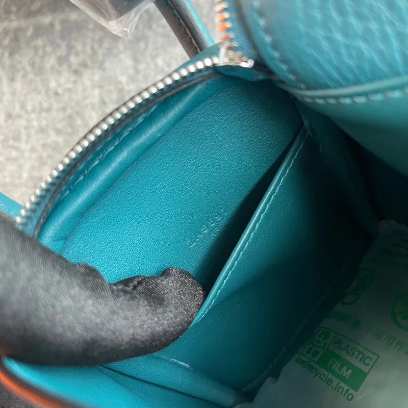 MINI LINDY 20 CLEMENCE LEATHER VERT BOSPHORE WITH PALLADIUM HARDWARE (PHW) - 4
