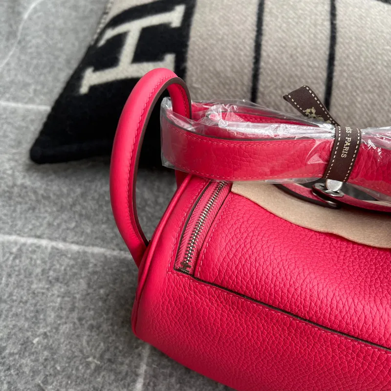 MINI LINDY 20 CLEMENCE LEATHER ROSE EXTREME WITH PALLADIUM HARDWARE (PHW) - 5