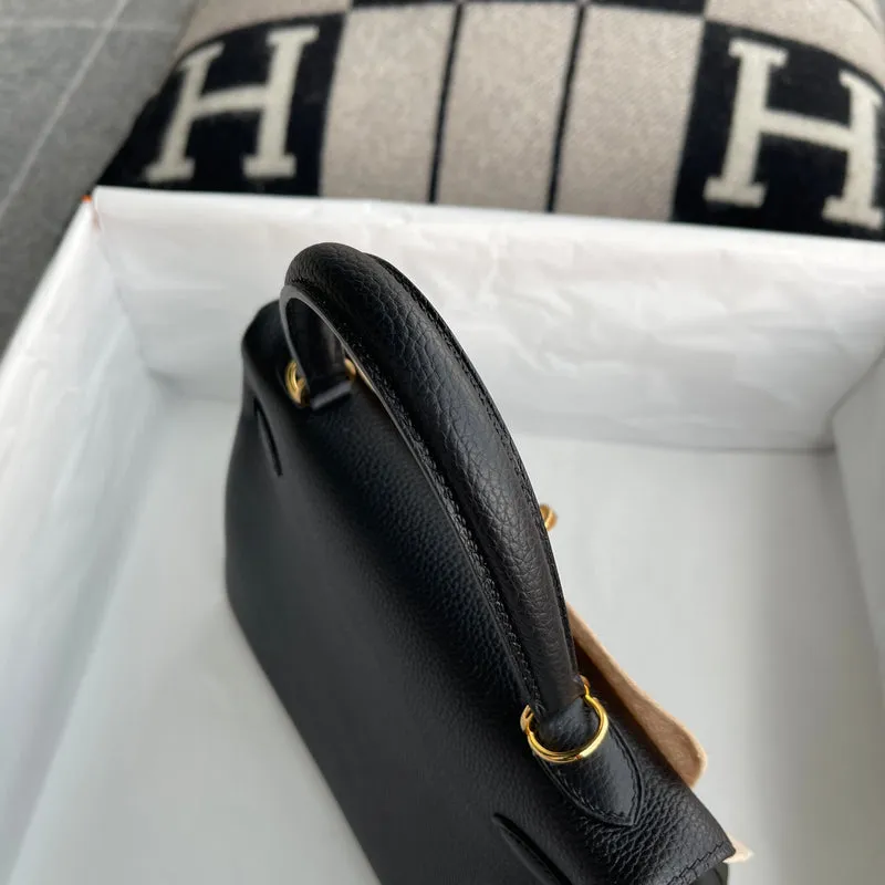 KELLY 25 TOGO LEATHER NOIR (BLACK) WITH GOLD HARDWARE (GHW) - 7