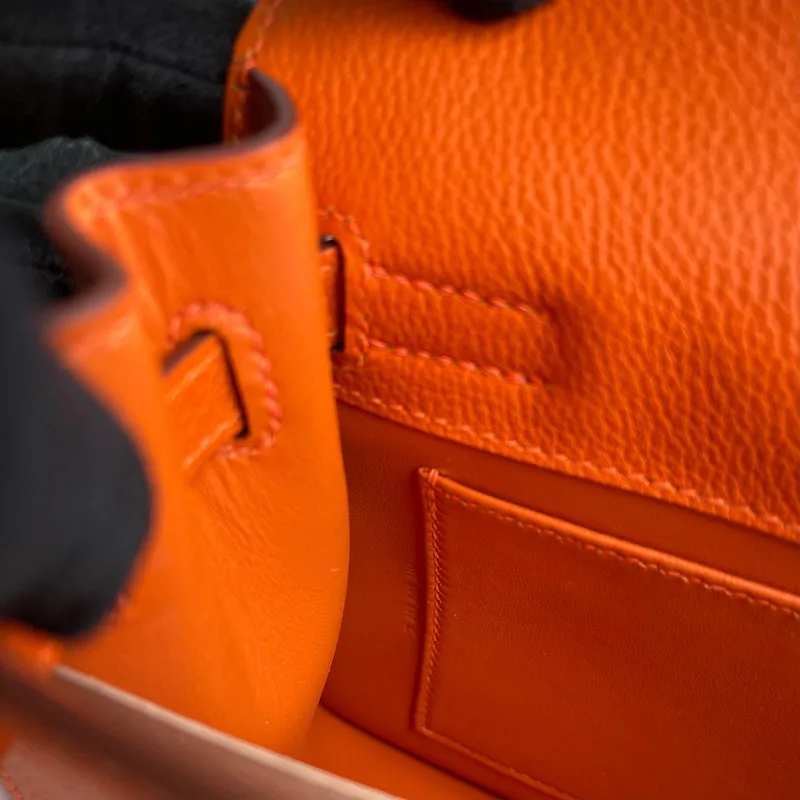 KELLY DANSE EVERCOLOR LEATHER ORANGE POPPY WITH GOLD HARDWARE (GHW) - 3