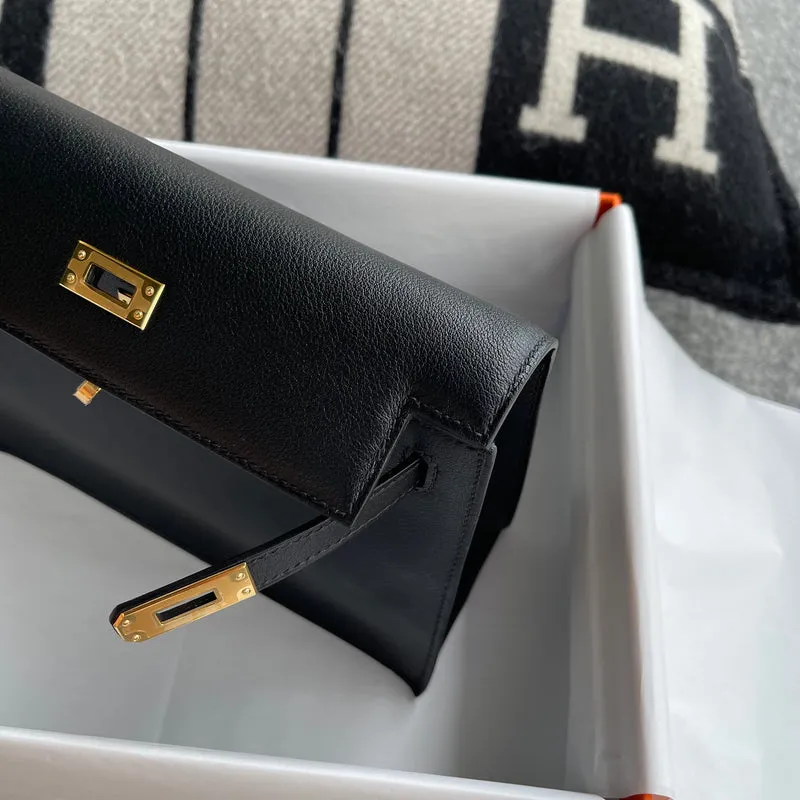KELLY DANSE SWIFT LEATHER NOIR (BLACK) WITH GOLD HARDWARE (GHW) - 3