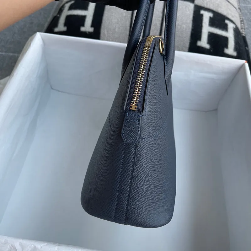 BOLIDE 27 EPSOM LEATHER BLEU NUIT WITH GOLD HARDWARE (GHW) - 6