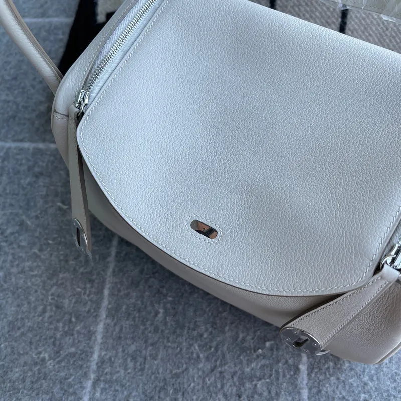 LINDY 26 CLEMENCE LEATHER PEARL GREY WITH PALLADIUM HARDWARE (PHW) - 6