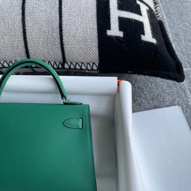 MINI KELLY II (20) EPSOM LEATHER VERT VERTIGO WITH PALLADIUM HARDWARE (PHW) - 5