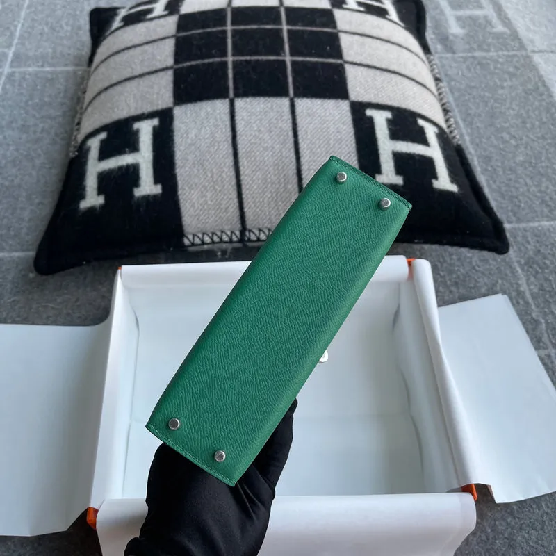 MINI KELLY II (20) EPSOM LEATHER VERT VERTIGO WITH PALLADIUM HARDWARE (PHW) - 7