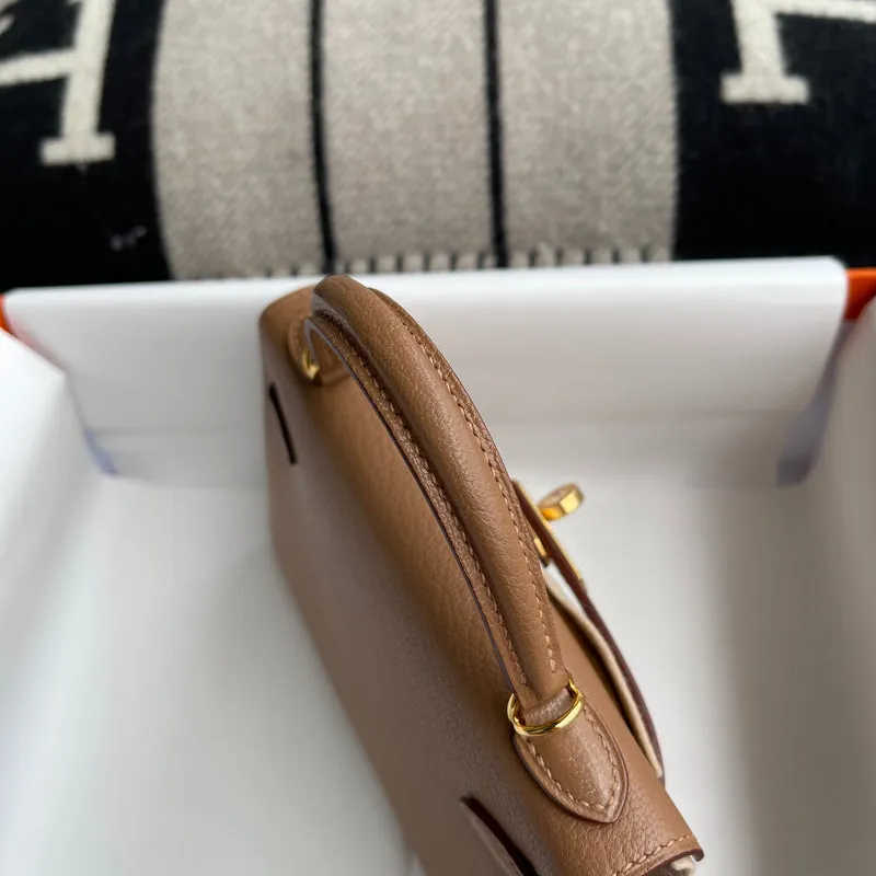 MINI KELLY II (20) CHEVRE LEATHER QUEBRACHO WITH GOLD HARDWARE (GHW) - 6