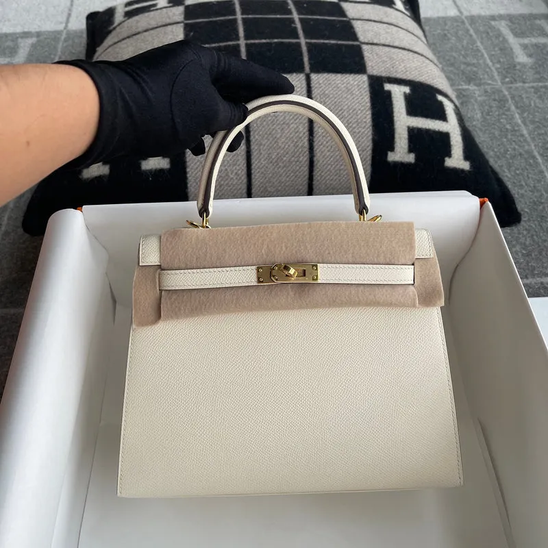 KELLY 25 EPSOM LEATHER NATA WITH GOLD HARDWARE (GHW) - 2