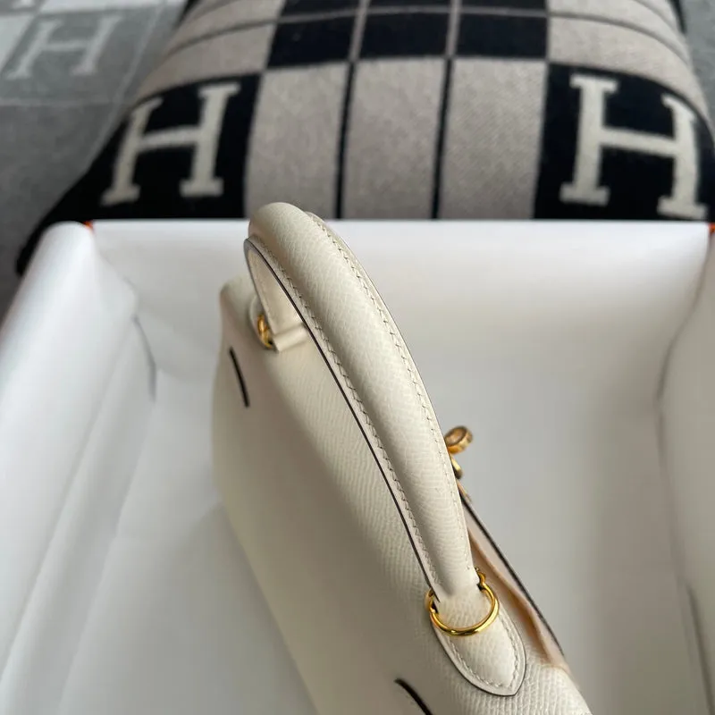 KELLY 25 EPSOM LEATHER NATA WITH GOLD HARDWARE (GHW) - 9