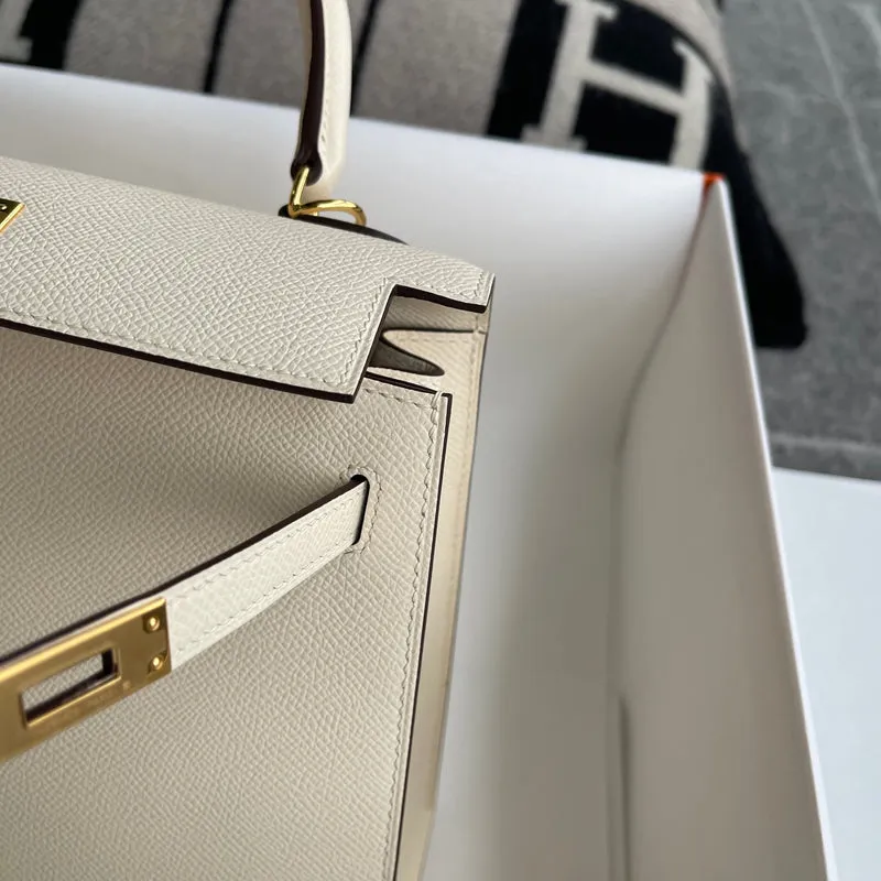 KELLY 25 EPSOM LEATHER NATA WITH GOLD HARDWARE (GHW) - 6