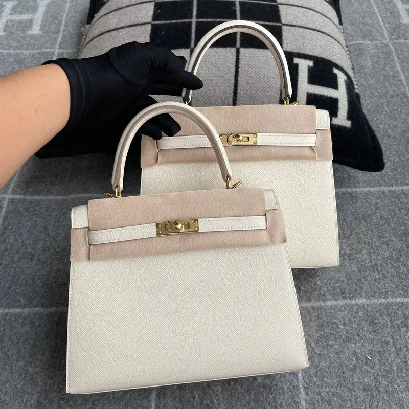 KELLY 25 EPSOM LEATHER NATA WITH GOLD HARDWARE (GHW) - 11