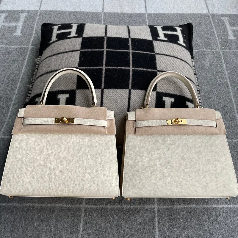 KELLY 25 EPSOM LEATHER NATA WITH GOLD HARDWARE (GHW) - 12